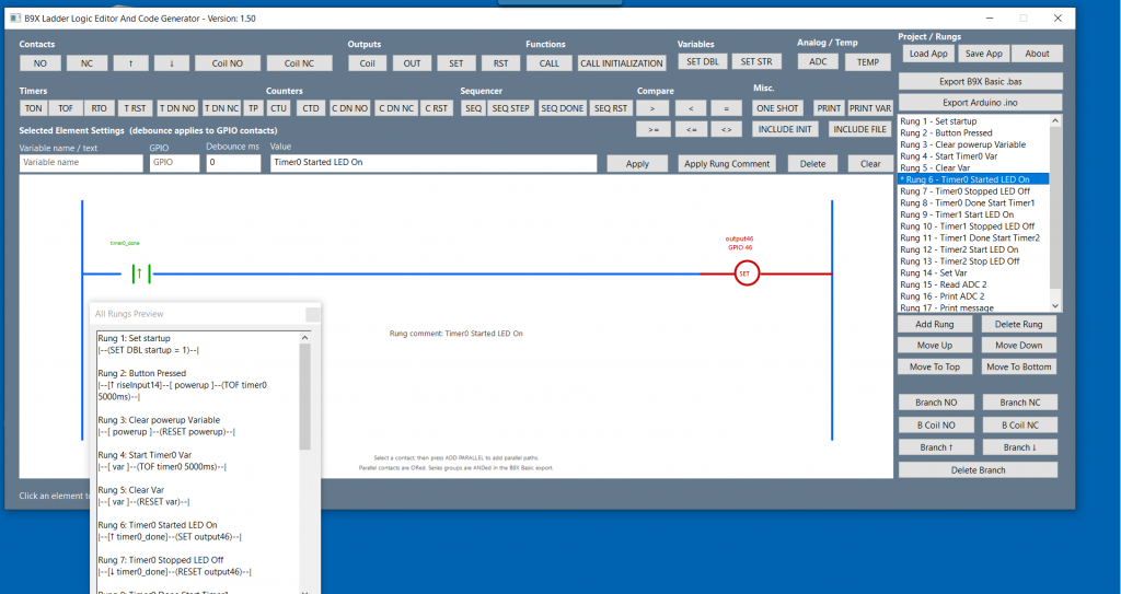 B9X Ladder Editor v1.50