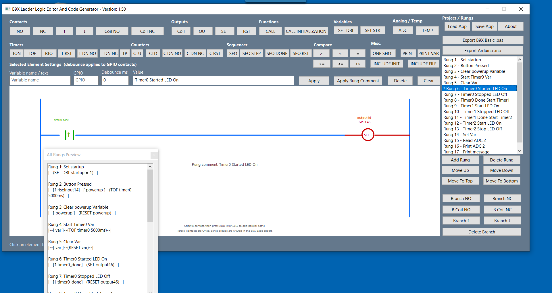 B9X Ladder Editor v1.50